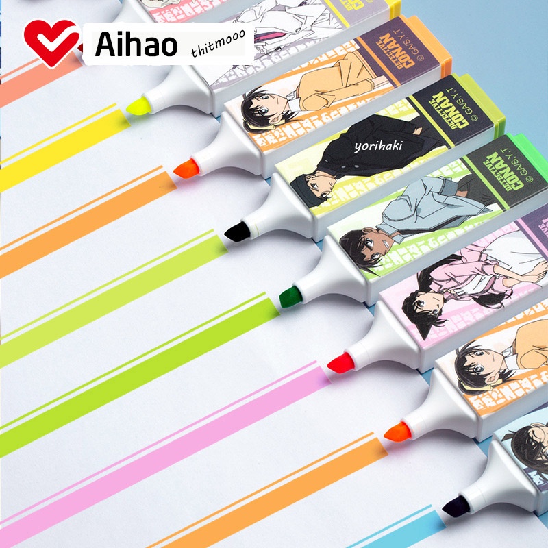 Highlighter Pen - Bút ghi nhớ, đánh dấu nhiều màu Detective Conan