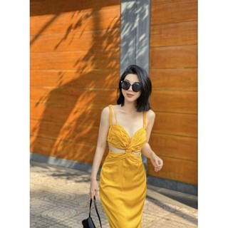 đầm maxi nhún ngực cút eo