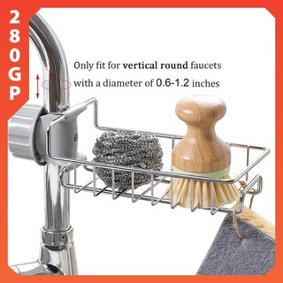 Giá Treo Vòi Inox Để Đồ Giẻ Rửa Chén Bát - kệ đề đồ rửa chén