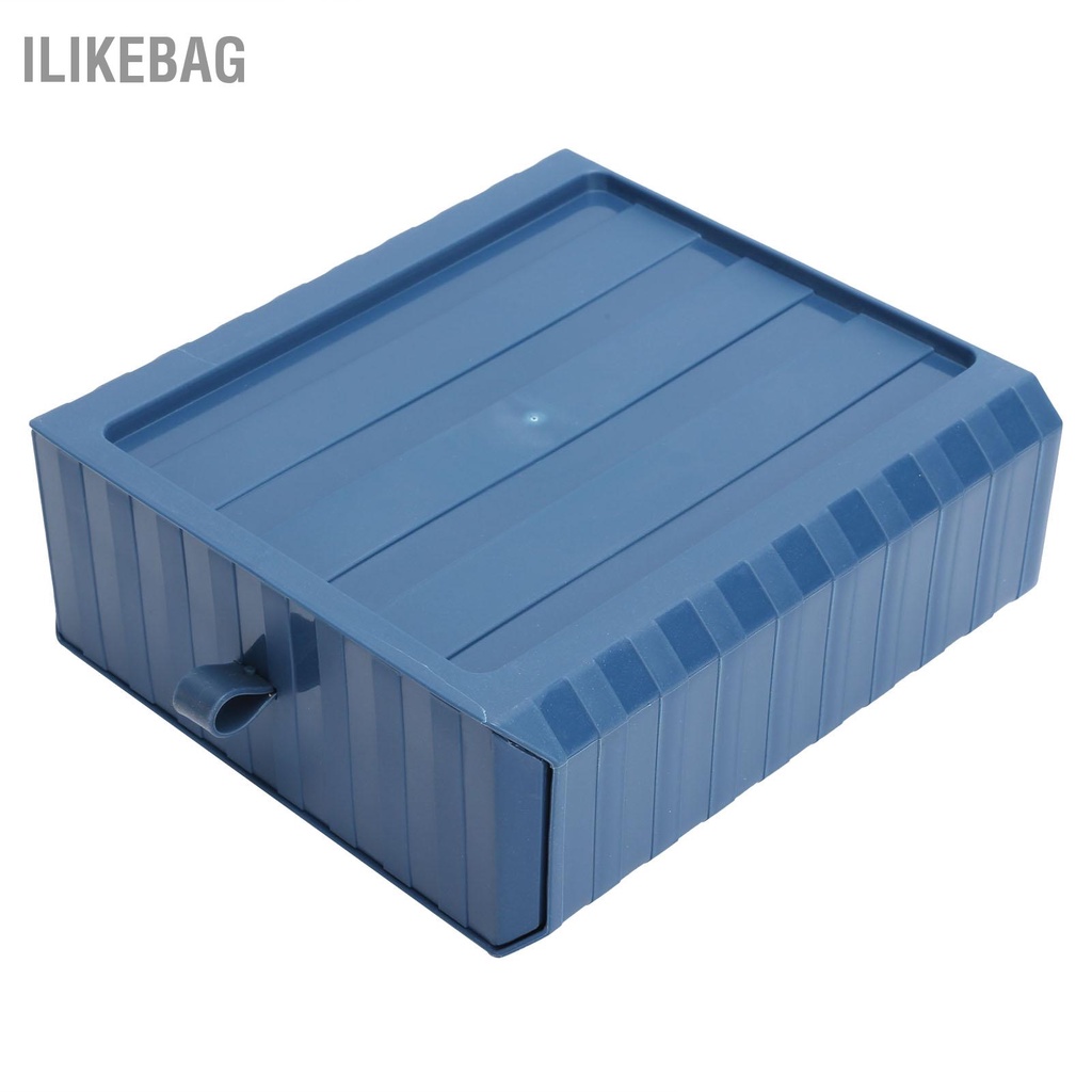 Ilikebag Ngăn kéo 4 cái Hộp lưu trữ bằng nhựa Bàn tổ chức có thể xếp chồng lên nhau Bộ cho Văn phòng tại nhà