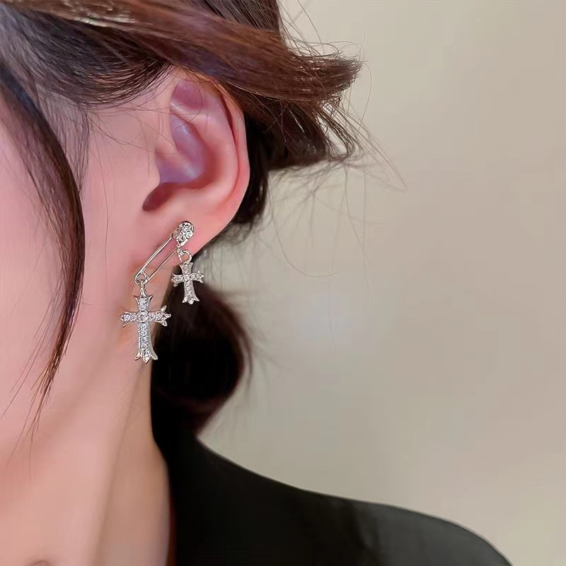 Bông Tai HợP Kim HìNh Chữ ThậP ĐíNh Đá ThờI Trang