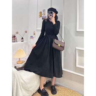 Váy liền khoét vai 0028 - Đen - Freesize	(2611)