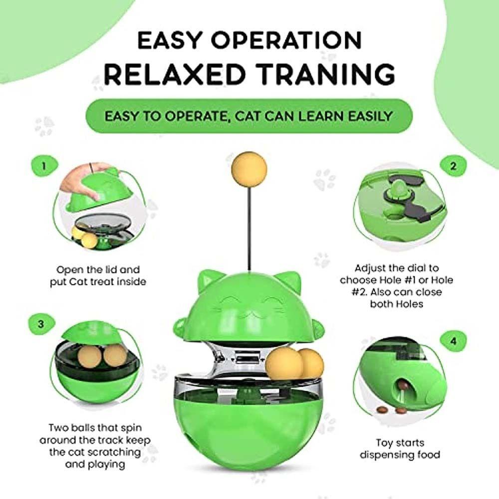 Đồ Chơi Bóng Lăn Tương Tác Giải Trí Thức Ăn Chậm Cho Mèo