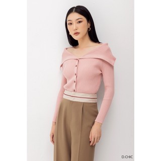 Áo len dài tay cổ bẻ D.CHIC MS: 188088