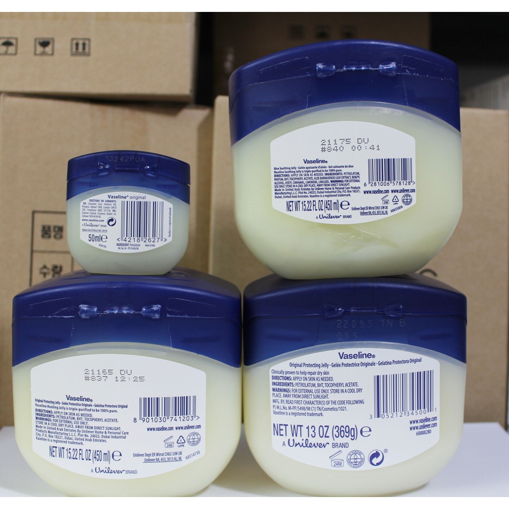 SÁP DƯỠNG ẨM VASELINE PURE PETROLEUM JELLY 50ml , 368g, 450ml