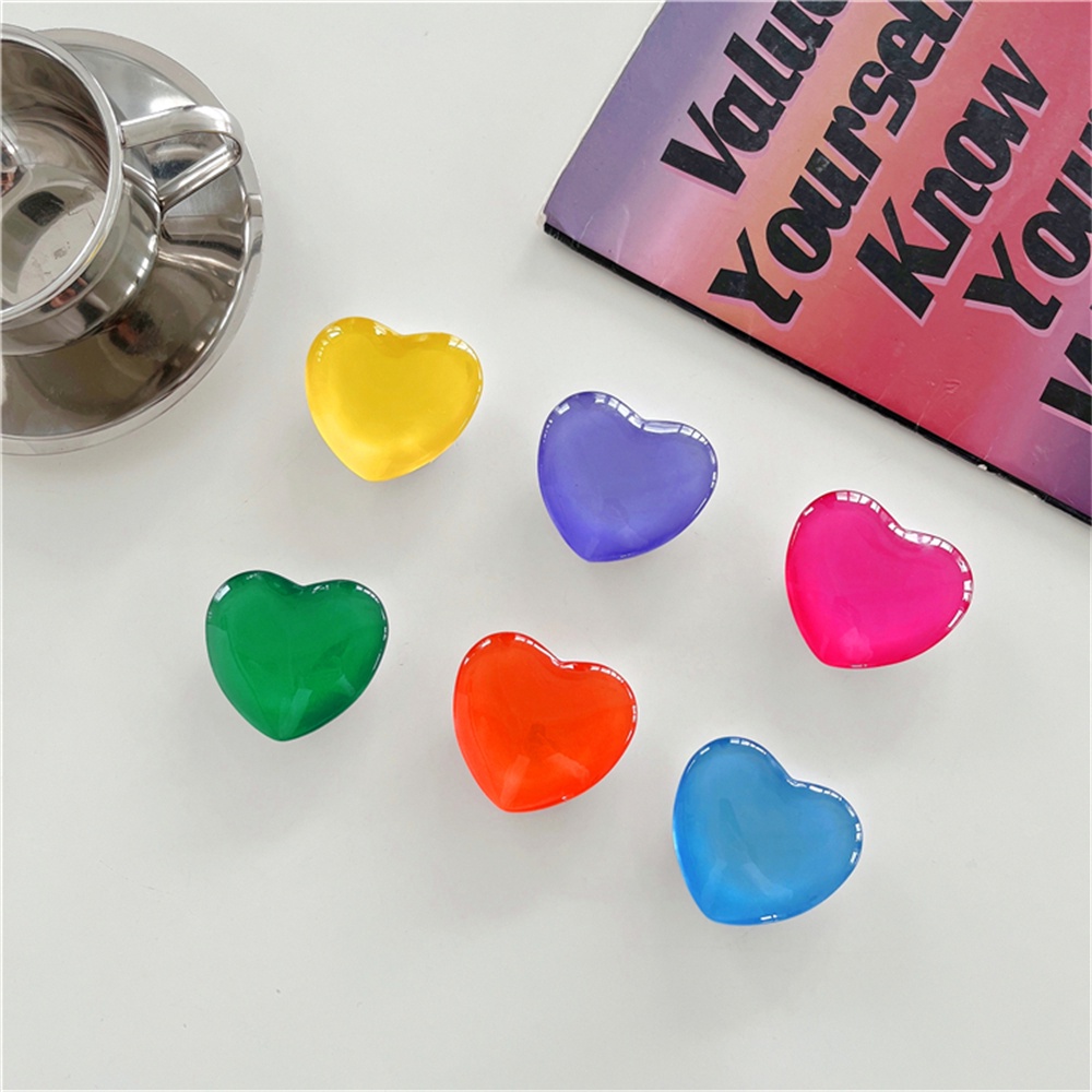 Giá Đỡ Điện Thoại Dạng Nhẫn Màu Trơn Hình Trái Tim Đơn Giản Thời Trang