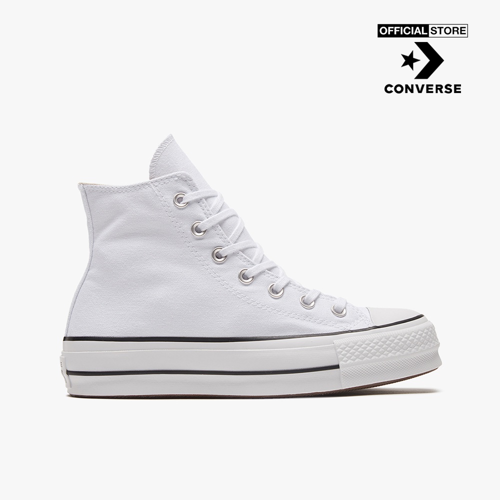 CONVERSE - Giày sneakers nữ cổ cao Chuck Taylor All Star Lift 560846C-00W0_WHITE