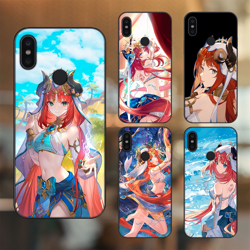 Ốp lưng Xiaomi Redmi S2 viền đen in hình Nilou Genshin Impact