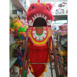 Combo Đầu múa lân cho bé 6-10 tuổi(1 lân lớn+ 1 đuôi lân +1 trống + 1 địa)