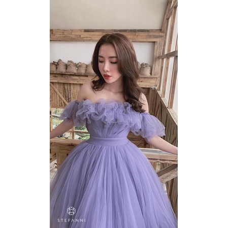Váy thiết kế cô dâu bồng bềnh