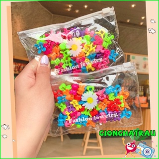 Set 50 kẹp tóc càng cua hàn quốc mini nhiều màu dễ thương cho bé