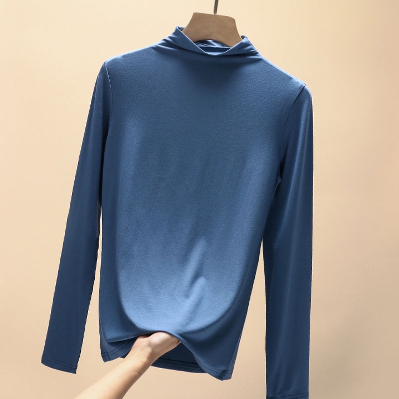 Aphrod Áo Thun Nữ Ngắn Tay Cổ Tròn Màu Trơn Thời Trang