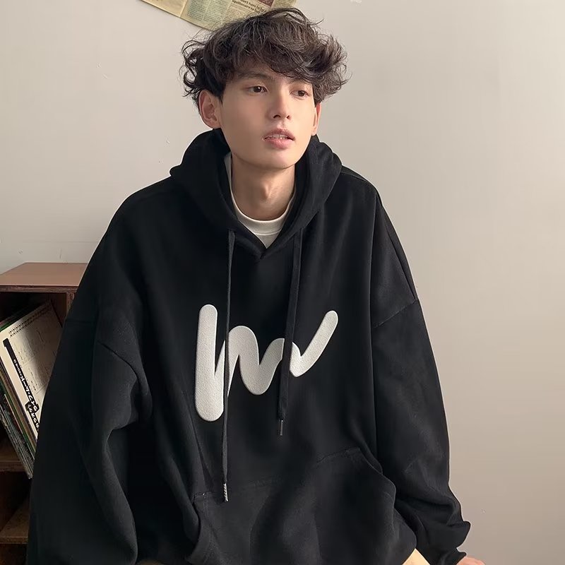 Áo Hoodie Xanh Lá Dáng Rộng Tay Dài In Chữ Sáng Tạo Thời Trang Mùa Thu Cho Học Sinh Nam Và Nữ