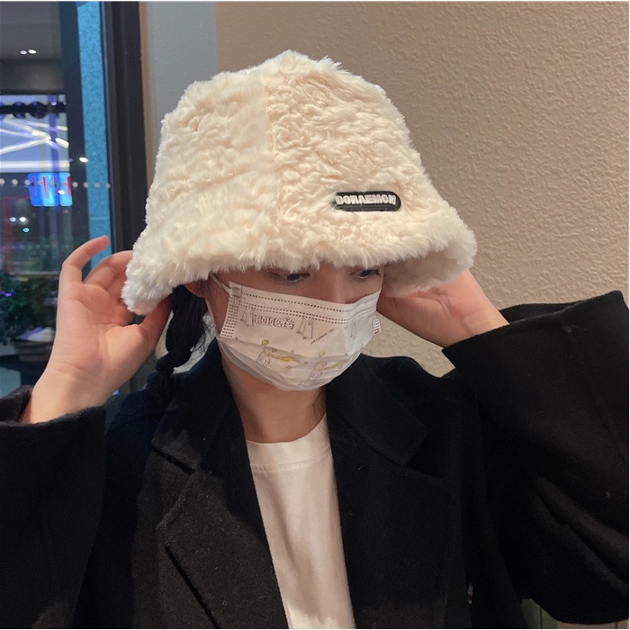 Mũ nón bucket nữ Hàn Quốc chất lông cừu ấm áp đẹp mùa đông thời trang phong cách vintage, quà tặng bạn nữ người thân ý n