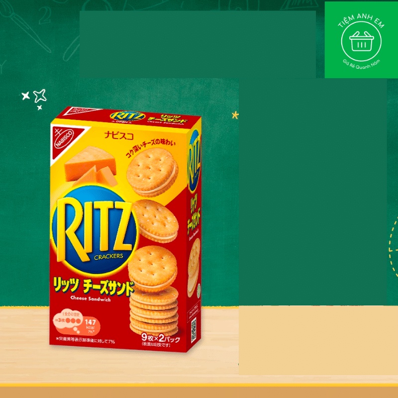 Bánh quy kẹp kem phô mai Ritz hộp 160g