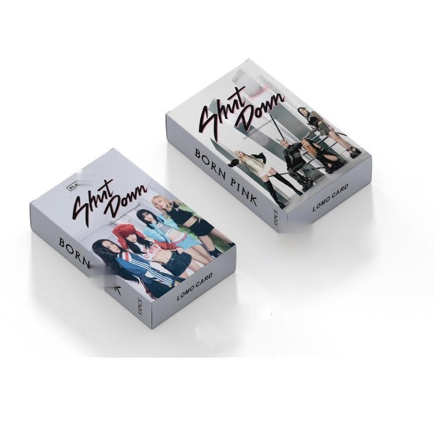 Thẻ Lomo BlackPink SHUT DOWN Born Pink bo góc Thẻ card Thần Tượng - Bộ 55 ảnh