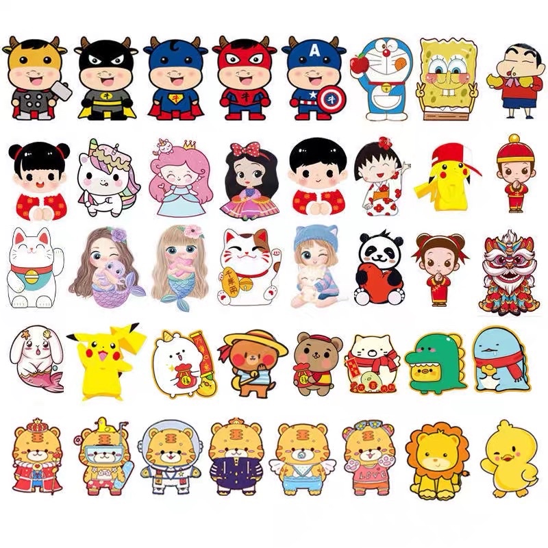 Combo 100 Bao lì xì chibi kim cương hoạt hình con rồng Tết Giáp Thìn 2024 đẹp mix sẵn nhiều hình