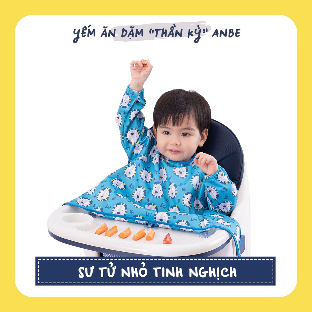 Combo Áo Yếm Ăn Dặm Thần Kỳ BLW Dài Tay Cho Bé Chống Thấm ANBE VIỆT NAM YTK02