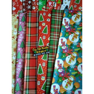Set 10 tờ giấy gói quà noel, giáng sinh nhiều mẫu