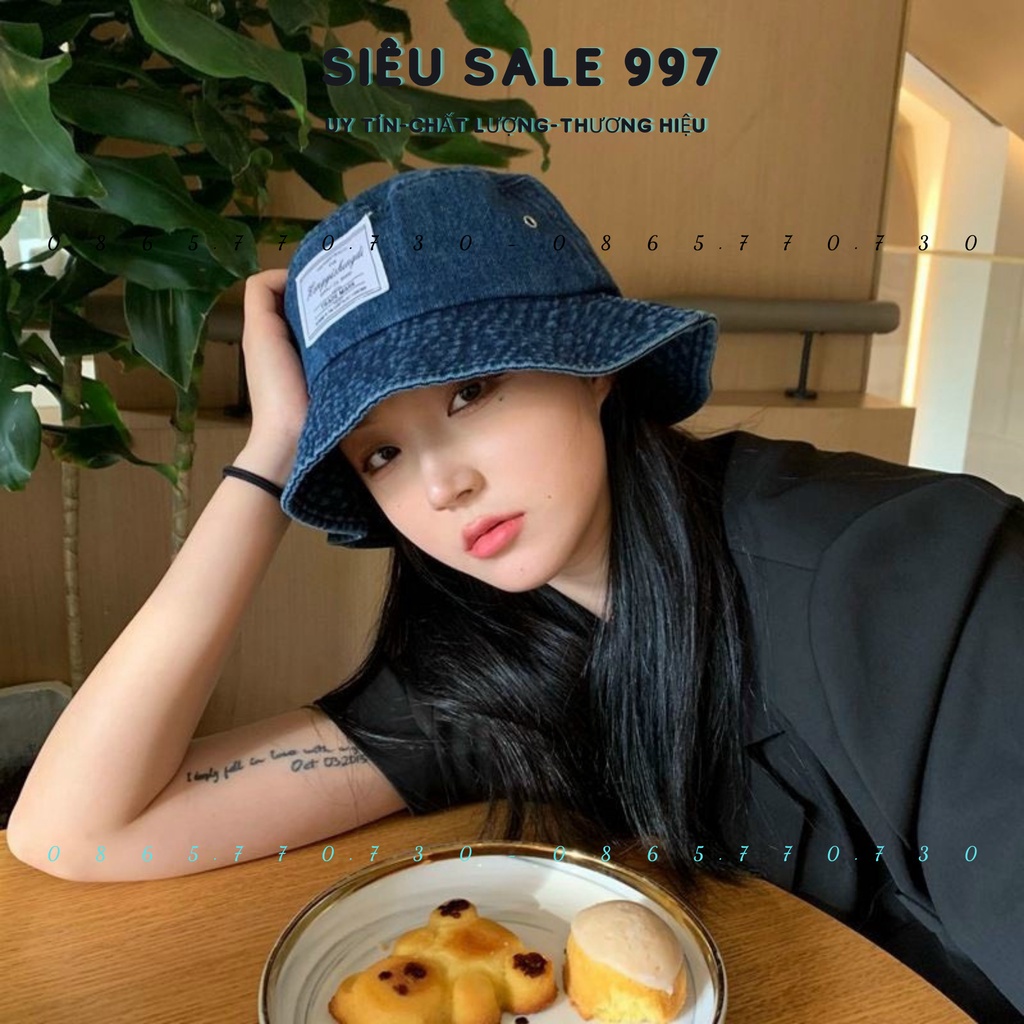 MŨ VÀNH JEAN LOGO QC HÀNG LOẠI 1 CÓ DÂY ĐIỀU CHÍNH DỄ MANG