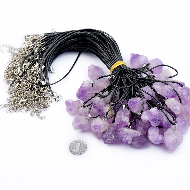 Mặt Dây Chuyền Bằng Đá Thạch Anh Tím Tự Nhiên