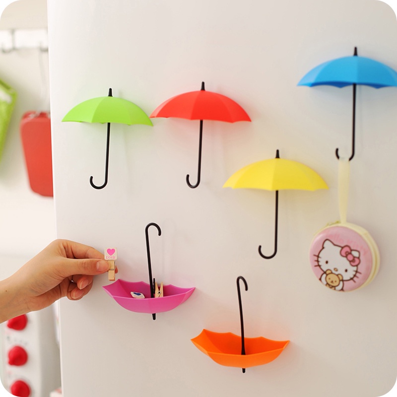 Set 3 Móc Treo Đồ Dáng Chiếc Ô Cá Tính - Móc Trang Trí Treo Gắn Tường