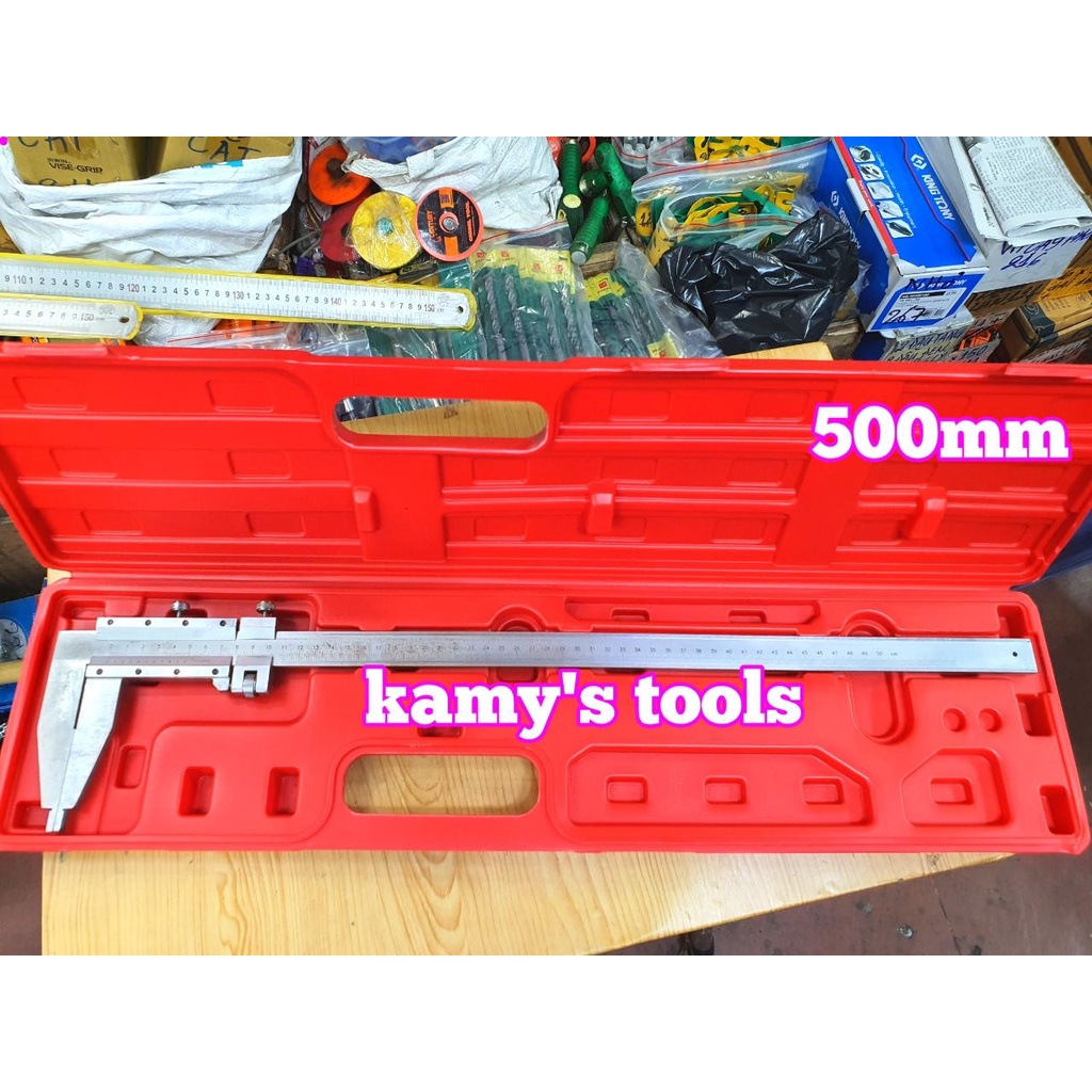 Thước kẹp cơ khí 500mm xx0.02mm mỏ cặp dài, thước cặp