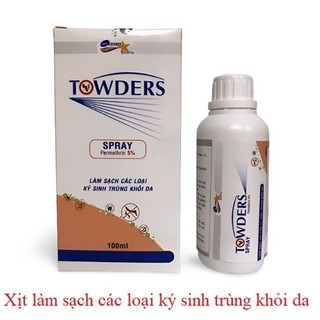 ✅ xịt ghẻ và ký sinh trùng towders spray 100ml / 150ml towder