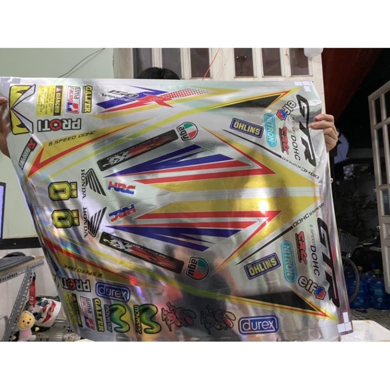 DECAL PVC 5 LỚP CHẤT LƯỢNG CAO Tem rời Winner GTR trắng