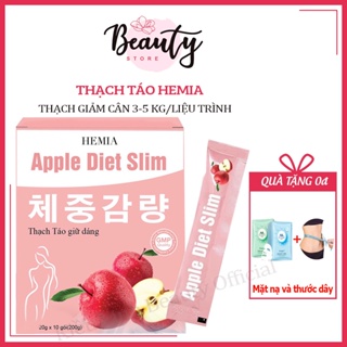 Thạch Giảm Cân Hemia Chính Hãng Thạch Táo Giảm Cân Apple Diet Slim Hộp 10