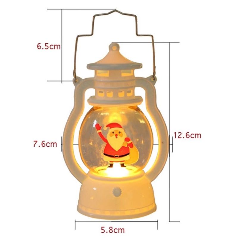 Đèn Dầu, Đèn Led Hình Ông Già Noel Phong Cách Vitage Trang Trí Giáng Sinh, Cây Thông