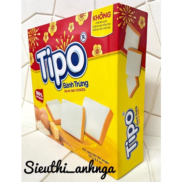 Bánh Trứng Tipo Hộp 250g Hữu Nghị