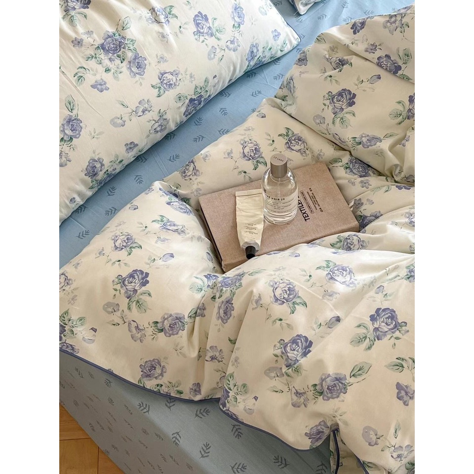 (+Quà Tặng) Chăn ga gối Everdream 202 hàng nhập khẩu 4 món, 100% cotton living cao cấp, đủ mọi kích thước