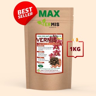 Phân trùn quế viên nén siêu to Vermis max cho Hoa Lan gói 500 gam