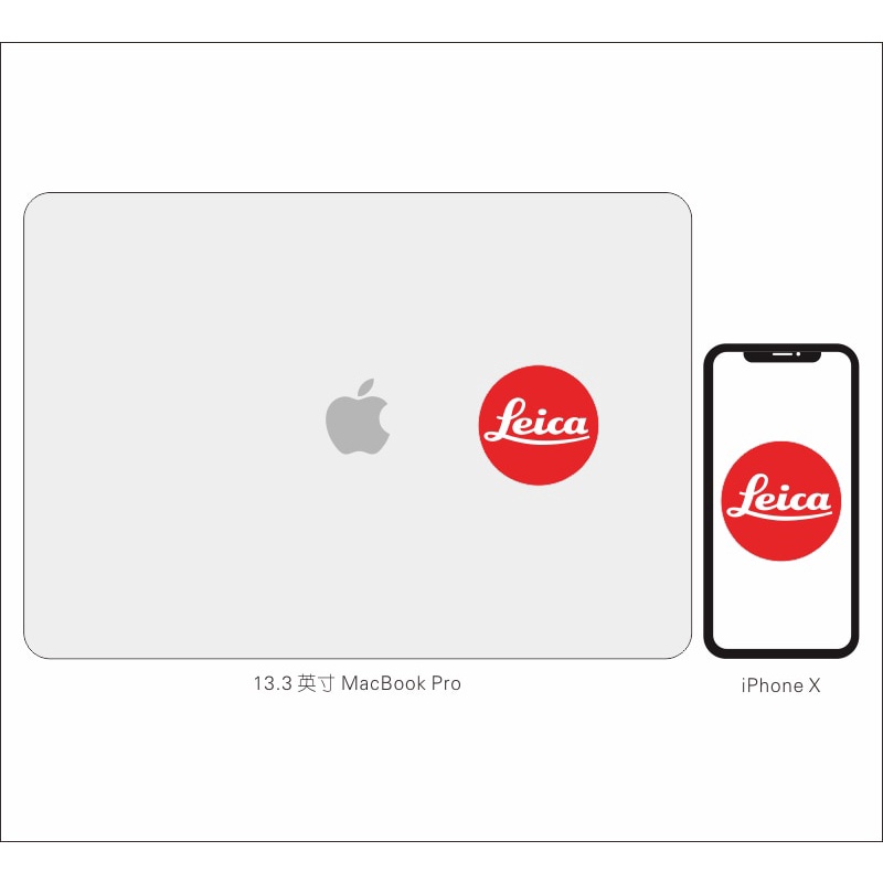 Logo LEICA LEICA Bằng Kim Loại Dán Trang Trí Điện Thoại / Máy Ảnh