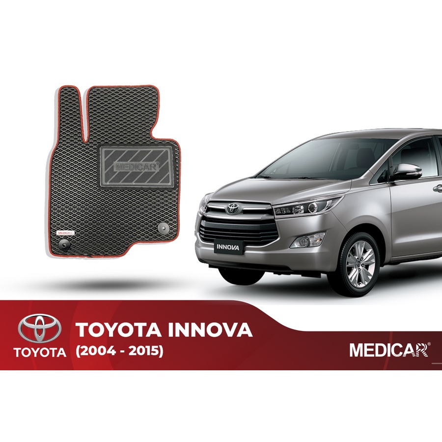 Thảm lót sàn ô tô Medicar xe Toyota Innova (2004-2015) - chống nước, không mùi, ngăn bụi bẩn