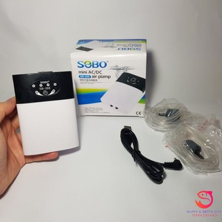 Máy sủi oxi tích điện 2 vòi sobo sb-268