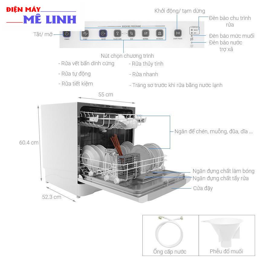 Máy rửa bát Electrolux 8 bộ ESF6010BW
