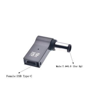 Đầu sạc PD 100W chuyển đổi cổng USB Type C sang nguồn điện DC 7.4x5.0mm / 7.4*5.0mm chuyên dụng cho laptop Dell HP