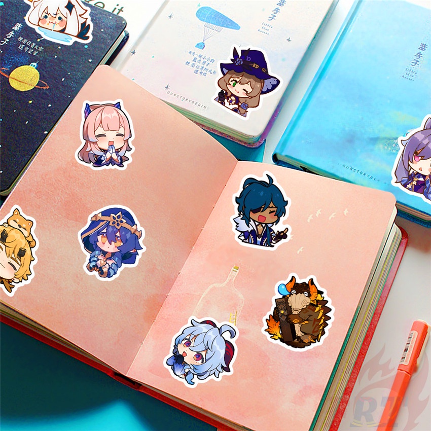 50 Cái / Bộ ❉ Q Genshin Impact Series 03 Nhãn Dán ❉ Sticker Dán Chống Thấm Nước Họa Tiết Doodle Hợp Thời Trang