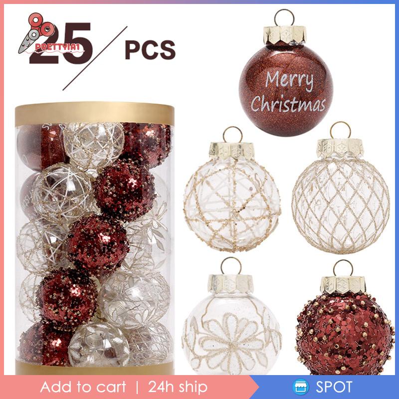 [Prettyia1] 25 Quả Châu Trang Trí Giáng Sinh Tinh Tế Cho Đám Cưới, Đính Hôn