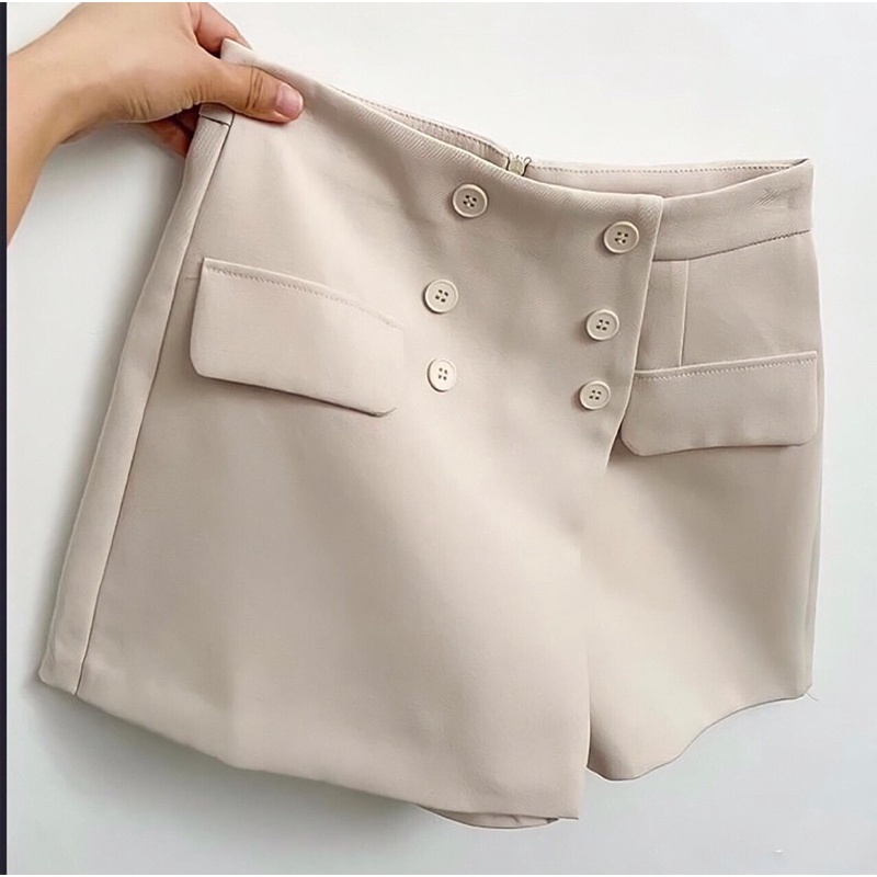 Quần giả váy, váy nữ nắp túi phối nút cho nữ bigsize 50-90kg