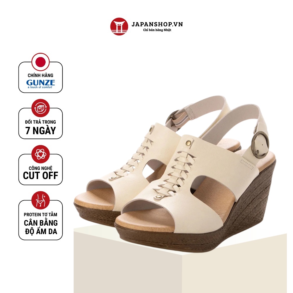 Dép sandal nữ đế xuồng KOSU 92962 dáng xăng đan đế cao 8cm siêu nhẹ made in Japan