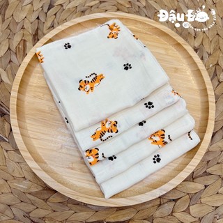Hộp 5 khăn sữa sợi tre lụa