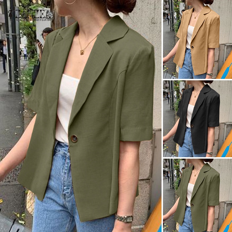 ZANZEA Áo Khoác Blazer Phong Cách Hàn Quốc Thời Trang Cho Nữ | BigBuy360 - bigbuy360.vn