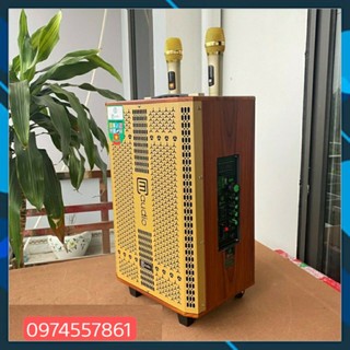Loa kẹo kéo hát karaoke bluetooth mini CM audio bass 20 kèm 2 mic Chính hãng