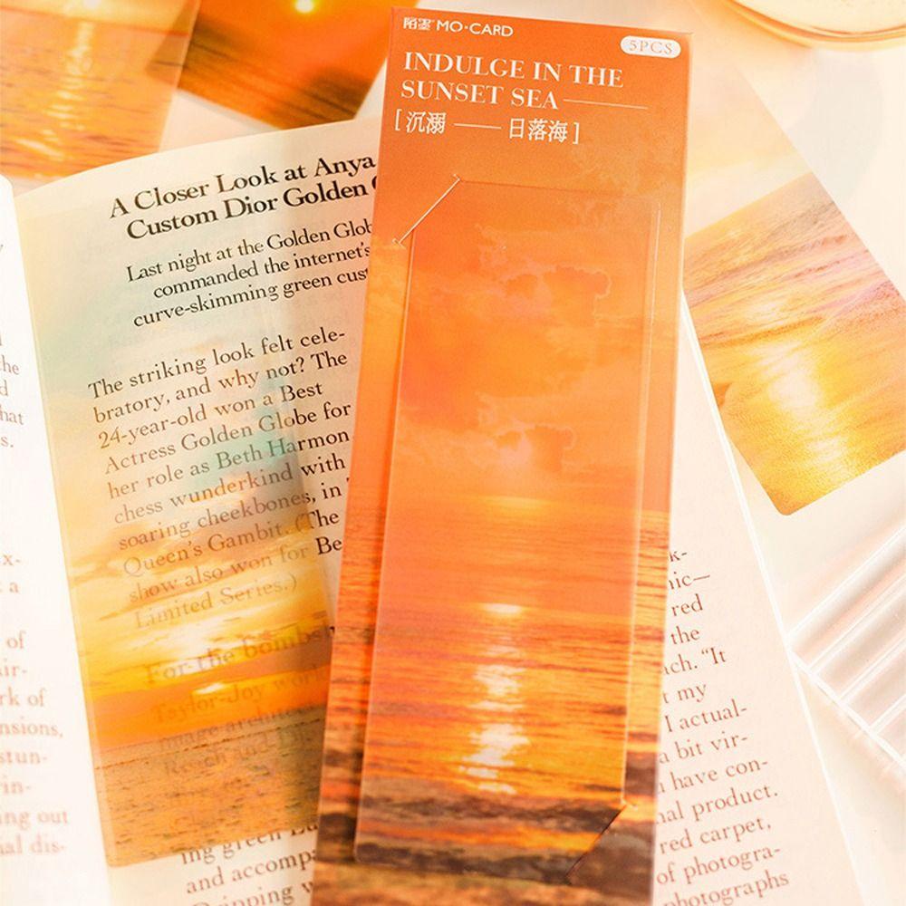 Augustina Phụ Kiện Đánh Dấu Trang Sách Ghi Chú Trong Mờ Dòng Sản Phẩm Văn Phòng Phẩm Trang Trí Hình Ngôi Sao Biển