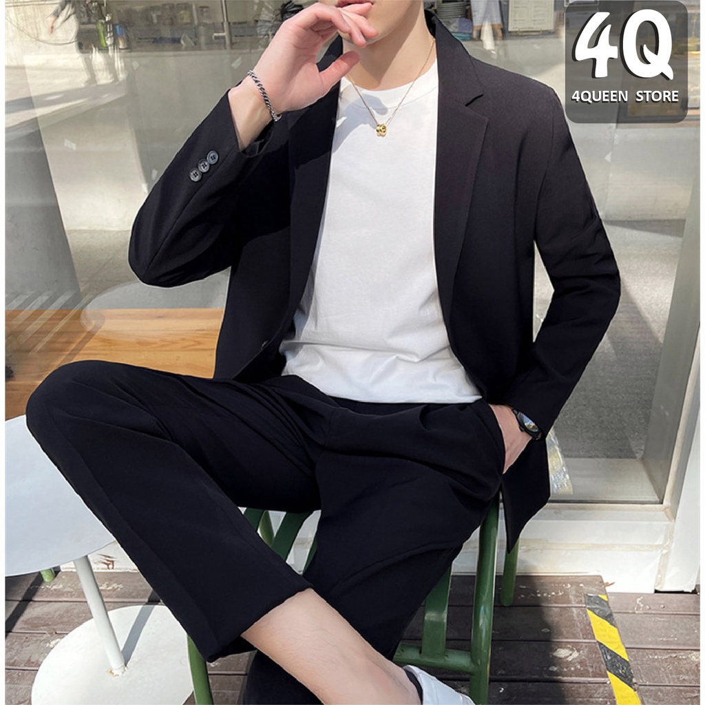 Áo khoác Blazer nam from dáng rộng Hàn Quốc, vest nam dáng rộng-VuHai