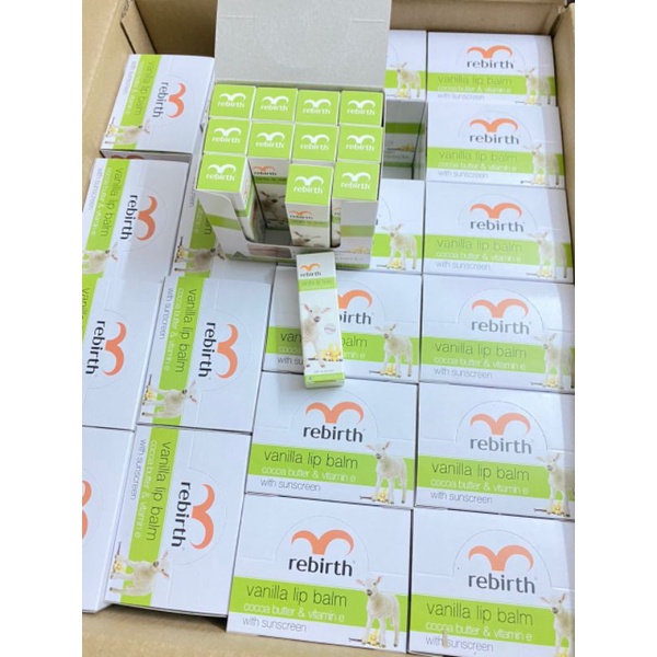 Son Dưỡng Môi Nhau Thai Cừu Chống Khô Và Nứt Nẻ Hương Mơ Rebirth 3.7g