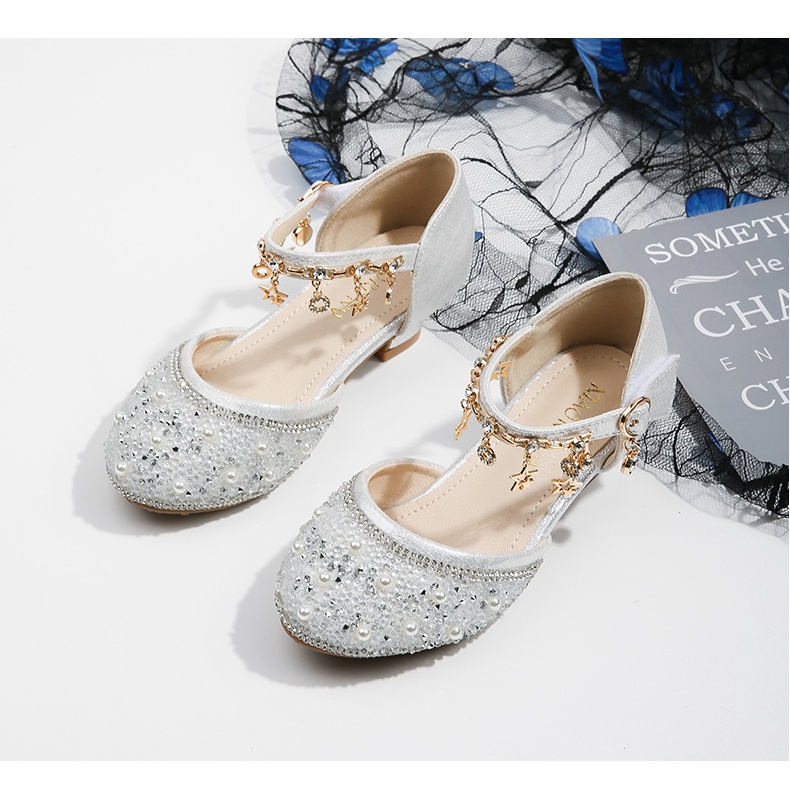 Giày công chúa cao gót cho bé gái kiểu búp bê xinh xắn - Hàng cao cấp